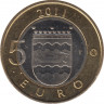Монета. Финляндия. 5 евро 2011 год. Исторические регионы Финляндии. Уусимаа. рев.