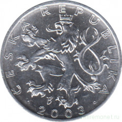 Монета. Чехия. 50 геллеров 2003 год.