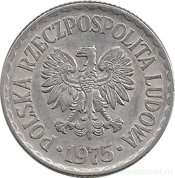Монета. Польша. 1 злотый 1975 год.