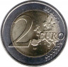 Реверс. Монета. Франция. 2 евро 2016 год. 100 лет со дня рождения Франсуа Миттерана.