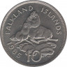 Монета. Фолклендские острова. 10 пенсов 1985 год. ав.
