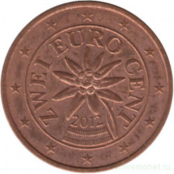 Монета. Австрия. 2 цента 2012 год.  