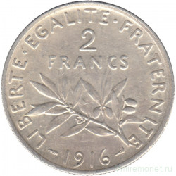 Монета. Франция. 2 франка 1916 год. 