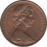 Монета. Австралия. 2 цента 1974 год. ав.
