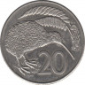 Монета. Новая Зеландия. 20 центов 1977 год. рев.