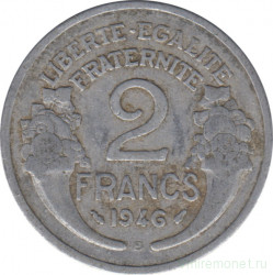 Монета. Франция. 2 франка 1946 год. Монетный двор - Бомонт (B).
