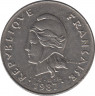 Монета. Новая Каледония. 50 франков 1987 год. ав.