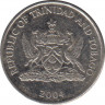 Монета. Тринидад и Тобаго. 10 центов 2004 год. ав.