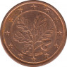 Монета. Германия. 1 цент 2016 год. (D). ав.