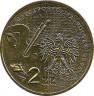 Реверс.Монета. Польша. 2 злотых 2005 год. Тадеуш Маковский