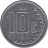 Монета. Мексика. 10 сентаво 2011 год. ав.