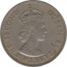 Монета. Британская Восточная Африка. 50 центов 1956 год. H. рев.
