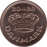 Монета. Дания. 50 эре 2020 год. ав.