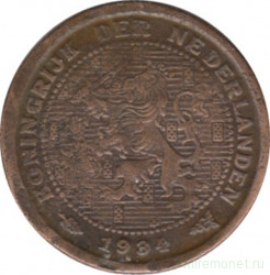 Монета. Нидерланды. 1/2 цента 1934 год.
