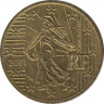 Монета. Франция. 50 центов 2001 год. ав.