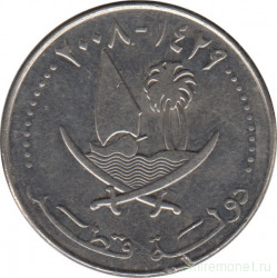 Монета. Катар. 50 дирхамов 2008 год. Магнитная.