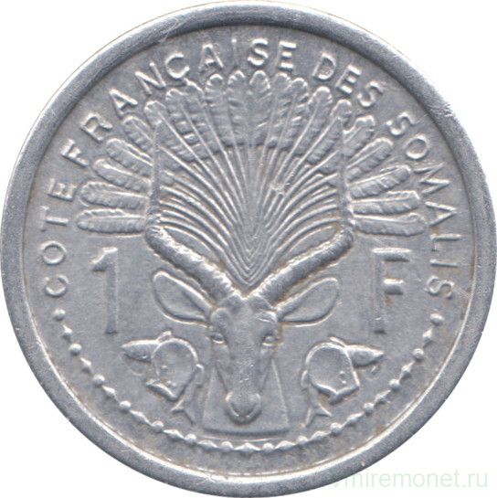 Монета. Французское Сомали. 1 франк 1949 год.