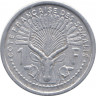Монета. Французское Сомали. 1 франк 1949 год. ав.