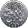  Монета. Чехия. 50 геллеров 2007 год. ав.