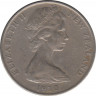 Монета. Новая Зеландия. 10 центов 1970 год. ав.