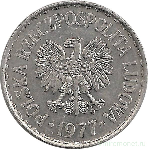Монета. Польша. 1 злотый 1977 год. 
