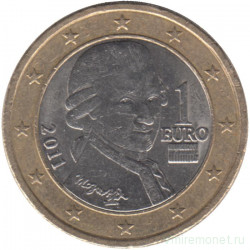 Монета. Австрия. 1 евро 2011 год. 