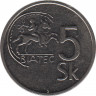  Монета. Словакия. 5 крон 1994 год. рев.