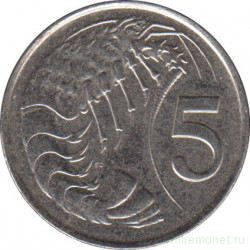 Монета. Каймановы острова. 5 центов 1999 год.