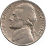 Аверс. Монета. США. 5 центов 1948 год.