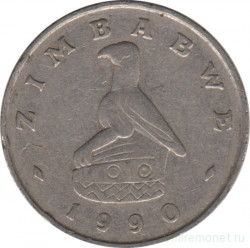 Монета. Зимбабве. 50 центов 1990 год.