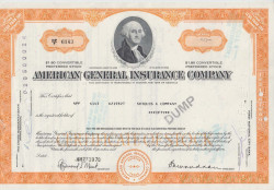 Акция. США. "AMERIGAN GENERAL INSURANCE COMPANY". 50 акций 1970 год.