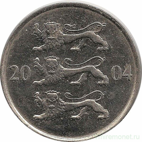 Монета. Эстония. 20 сенти 2004 год.