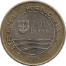 Реверс. Монета. Португалия. 200 эскудо 1997 год. Лиссабонская всемирная выставка (Expo 1998).