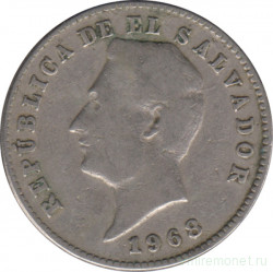 Монета. Сальвадор. 10 сентаво 1968 год.