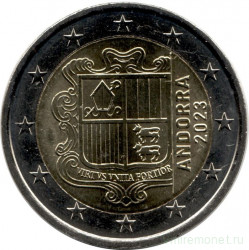 Монета. Андорра. 2 евро 2023 год.