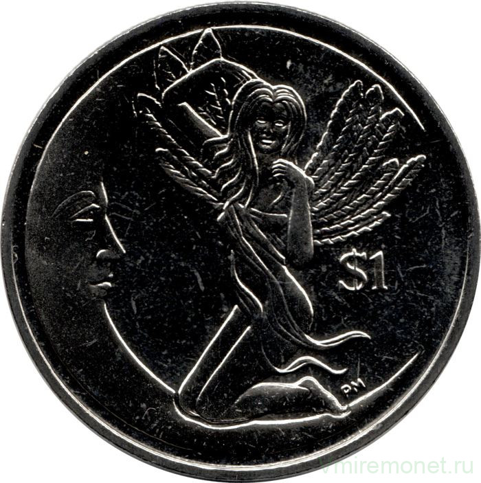 Монета. Великобритания. Британские Виргинские острова. 1 доллар 2012 год. Луна.