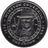 Монета. Фолклендские острова. 1 крона 2007 год. Великие Британцы. Уинстон Черчилль.