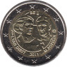 Аверс. Монета. Бельгия. 2 евро 2011 год. 100 лет Международному женскому дню.
