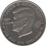 Монета. Великобритания. Британские Виргинские острова. 1 доллар 2003 год. 40 лет со дня убийства Кеннеди. ав.