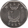 Монета. Мальта. 5 центов 1991 год. ав.