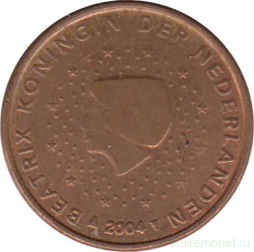 Монета. Нидерланды. 1 цент 2004 год.