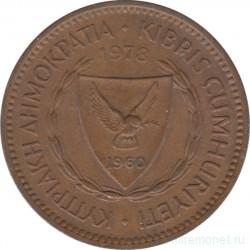 Монета. Кипр. 5 милей 1978 год.