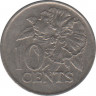 Монета. Тринидад и Тобаго. 10 центов 1998 год. рев.