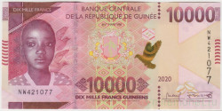 Банкнота. Гвинея. 10000 франков 2020 год. Тип W49A.