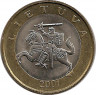 Реверс.Монета. Литва. 2 лита 2001 год.