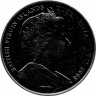Монета. Великобритания. Британские Виргинские острова. 1 доллар 2008 год. Британия.