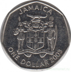 Монета. Ямайка. 1 доллар 2003 год.