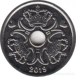 Монета. Дания. 2 кроны 2019 год.