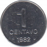 Монета. Бразилия. 1 сентаво 1982 год. ав.