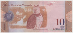 Банкнота. Венесуэла. 10 боливаров 2011 год.